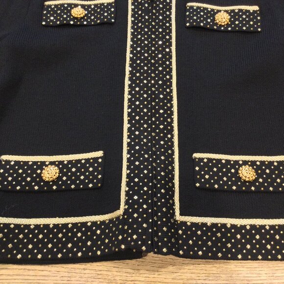 St. John by Marie Gray zipper jacket with gold detail - Picture 9 of 10